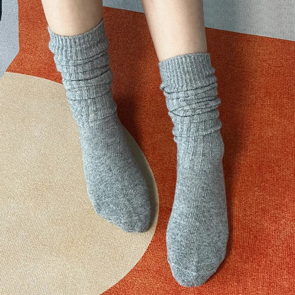 Knee-High Cashmere Socks